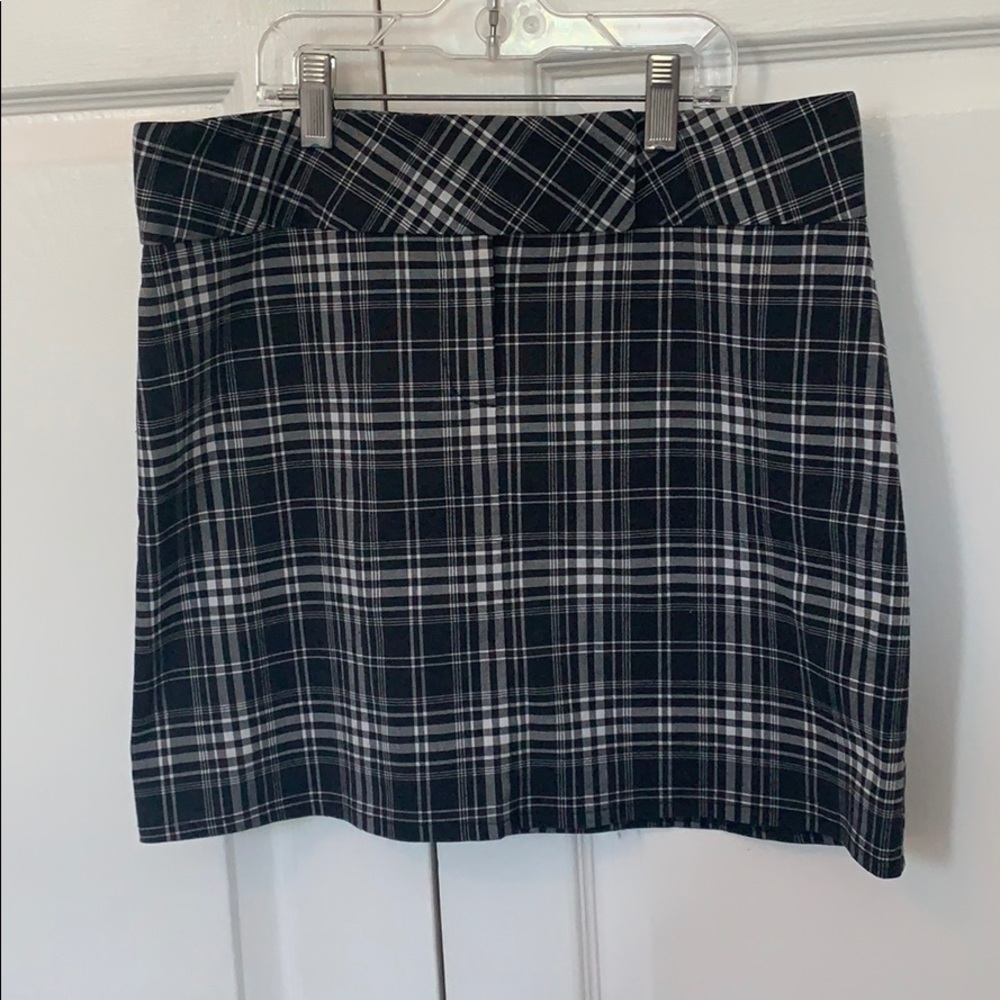 Stretchy Plaid Mini Skirt